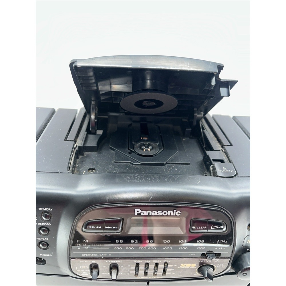 Panasonic RX-DT600 ~ BoomBox AM/FM Radio CD / Dual Tape - Detach Speakers  Works - Picture 5 of 8
